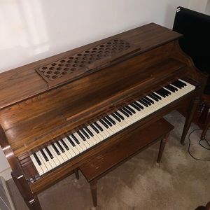 Piano with seat